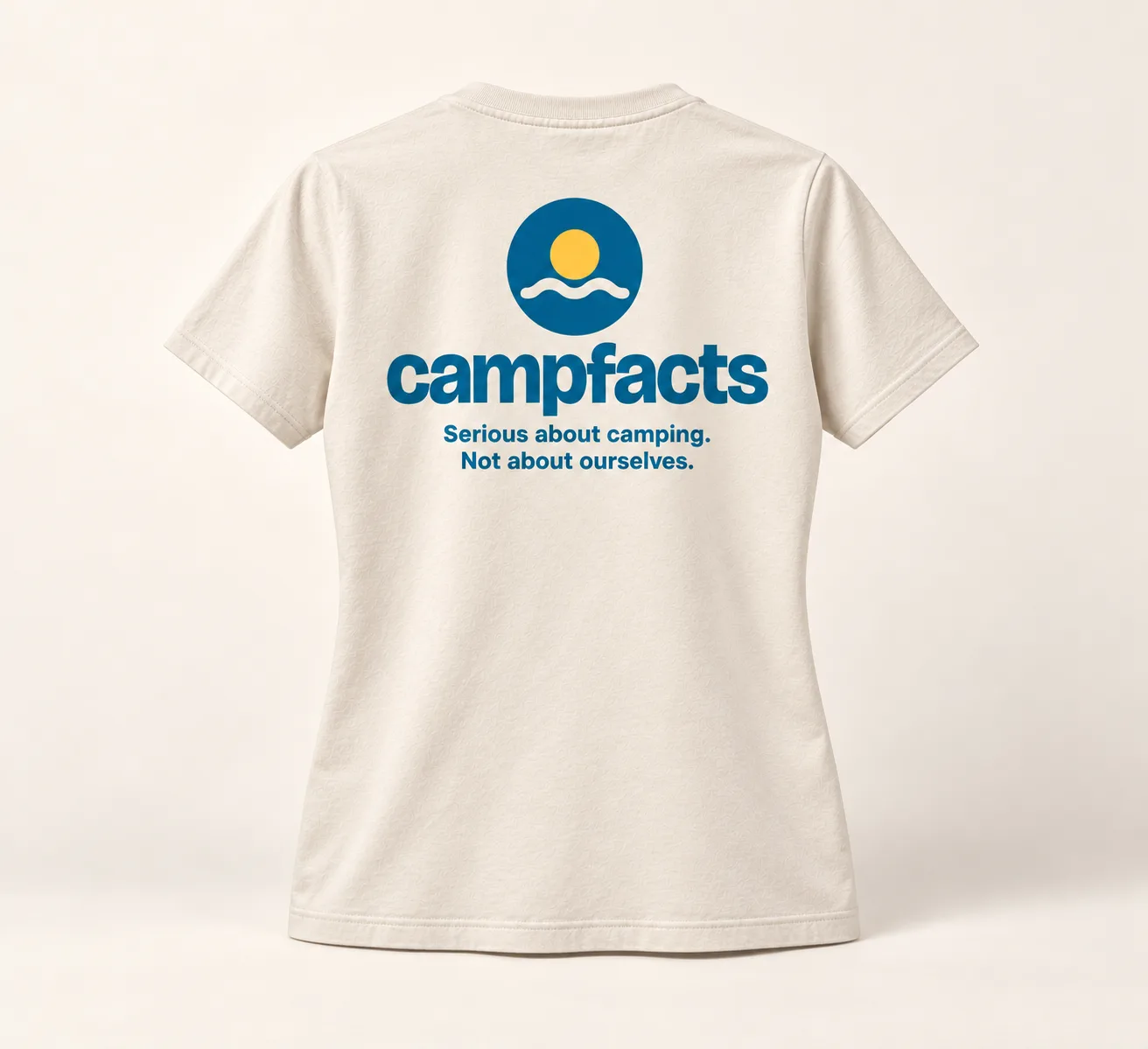 Campfacts Original, T-shirt dames, ecru, rugzijde (ontwerpweergave)