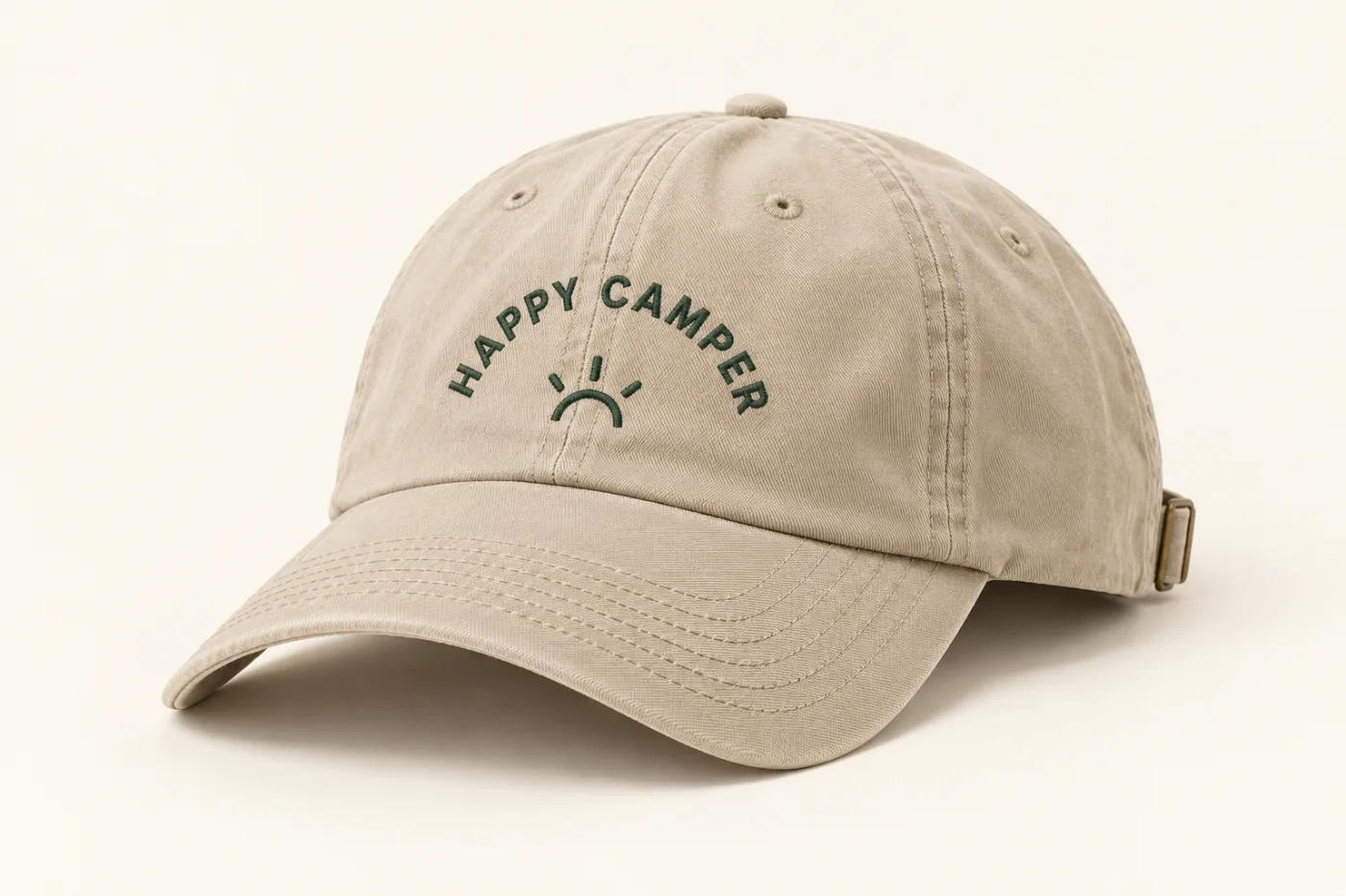 Happy Camper, beige, productfoto (ontwerpweergave)